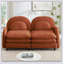 Canapé deux places modulable 2 places en tissu Teddy doux comme un nuage, dossier et accoudoirs incurvés avec soutien lombaire, coussin double couche-1391096076-1391096083