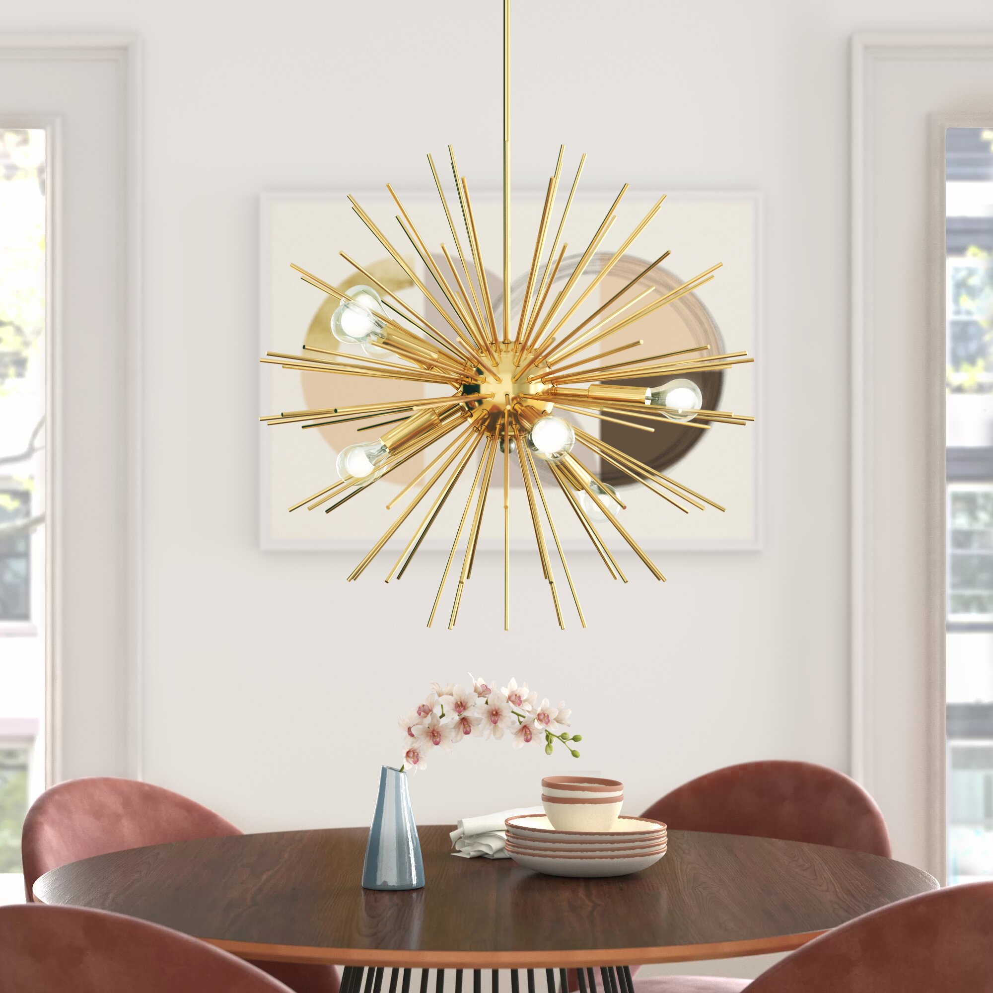 Vega 8 Light Sputnik Sphere Chandelier