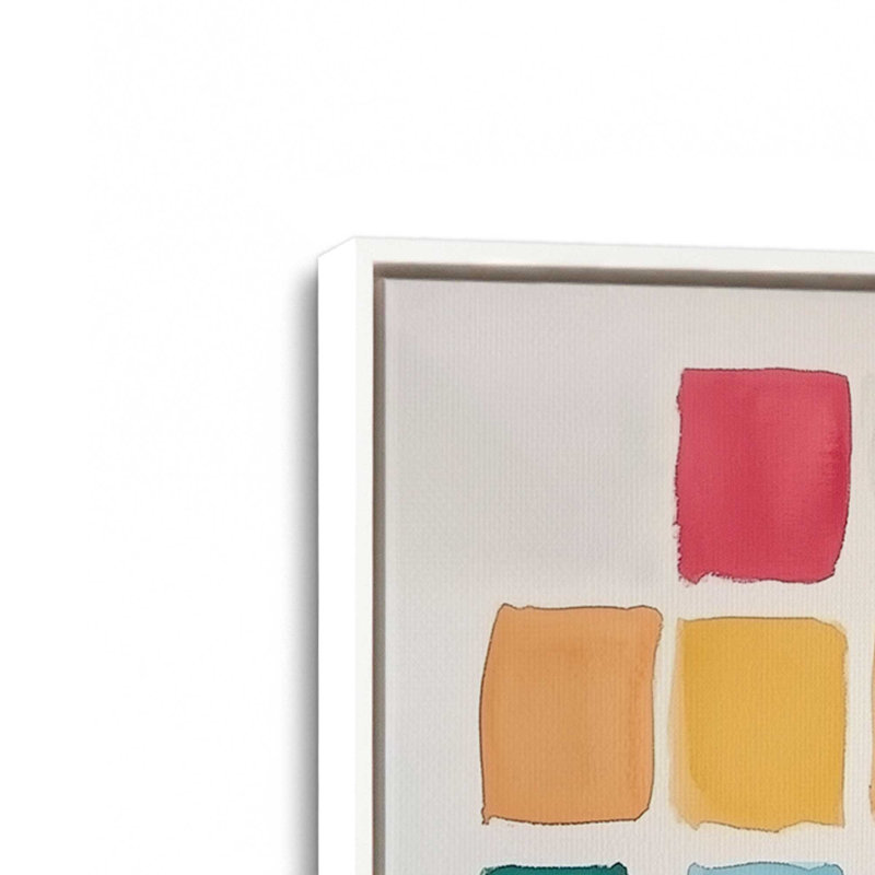 Ensemble de 2 imprimés Spectrum Grid, 32 po x 32 po, Cadre flottant blanc opaque