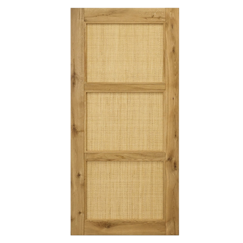 Alondria Oak with Rattan Barn Door, Natural Oil