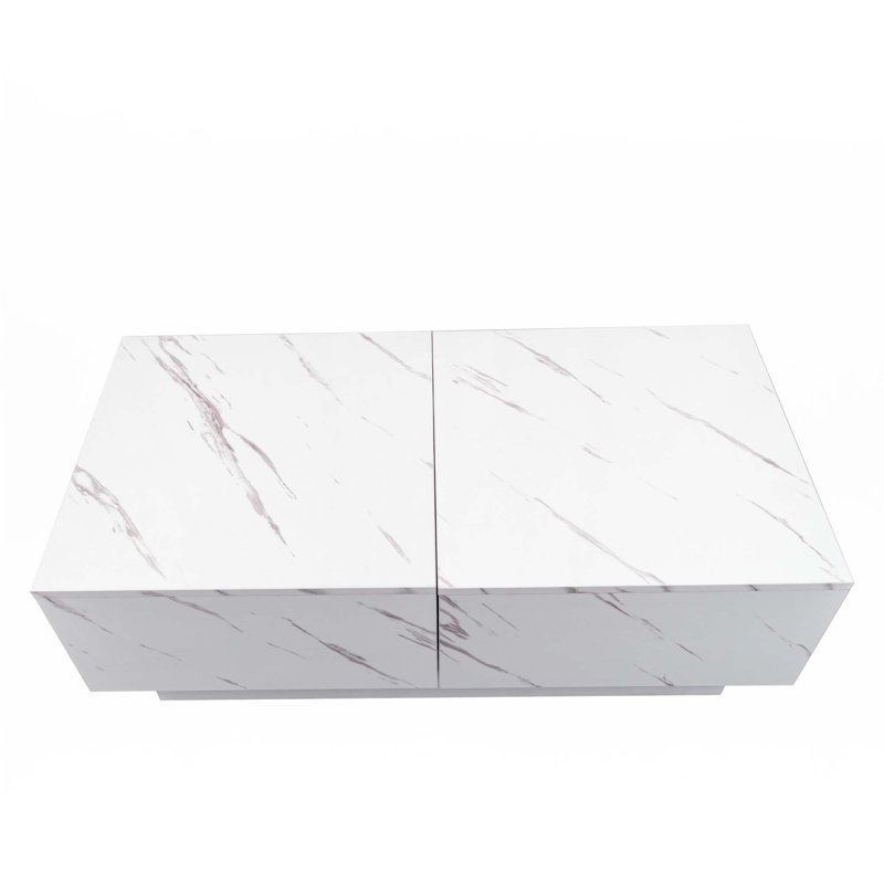 Table basse avec plateau coulissant