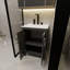 24-inch black bathroom cabinet