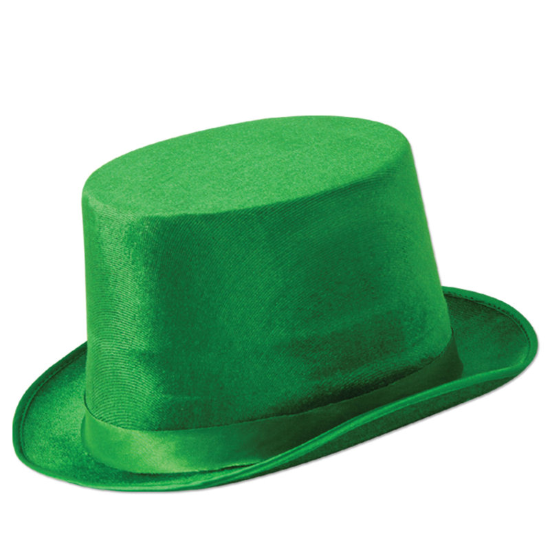 Chapeau vert en velours - paquet de 12