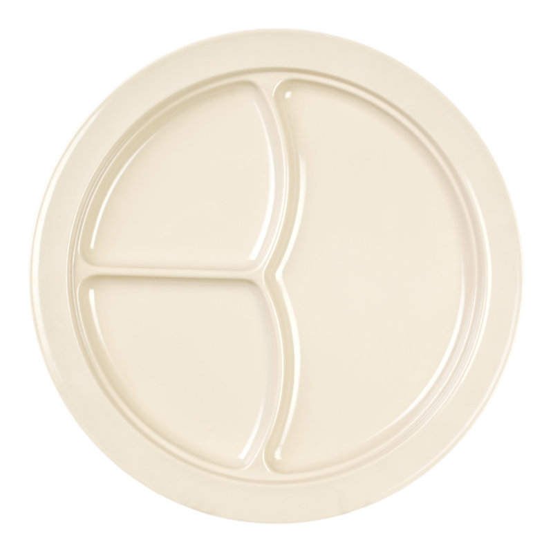 Thunder Group Inc. Nustone Melamine Divided Serving Dish, Pearl