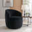Fabric Swivel Accent Armchair Barrel Chair With Powder Coating Metal Ring-213276241