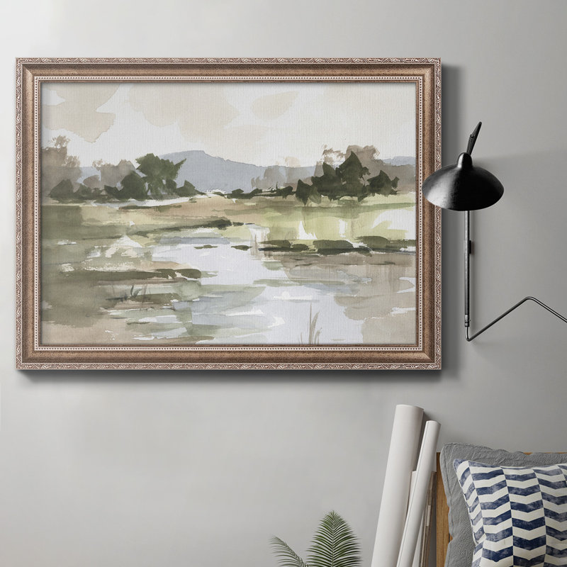 Autumn Stream I - Peinture sur toile encadrée, H 16 po x l 20 po x P 2,5 po