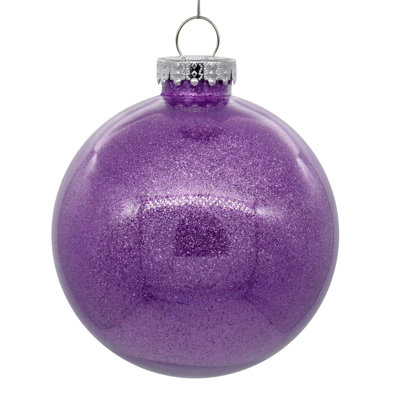 Clear Glitter Interior Ball Ornament