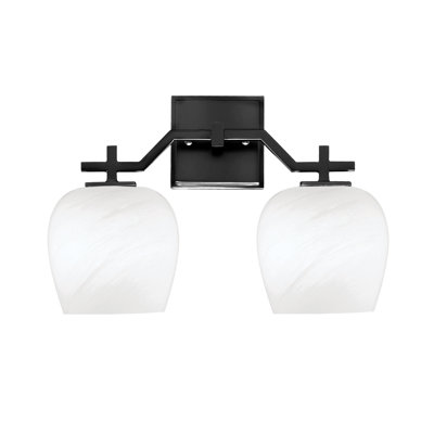 Barre de bain Headland illustré avec verre de marbre blanc de 4 po