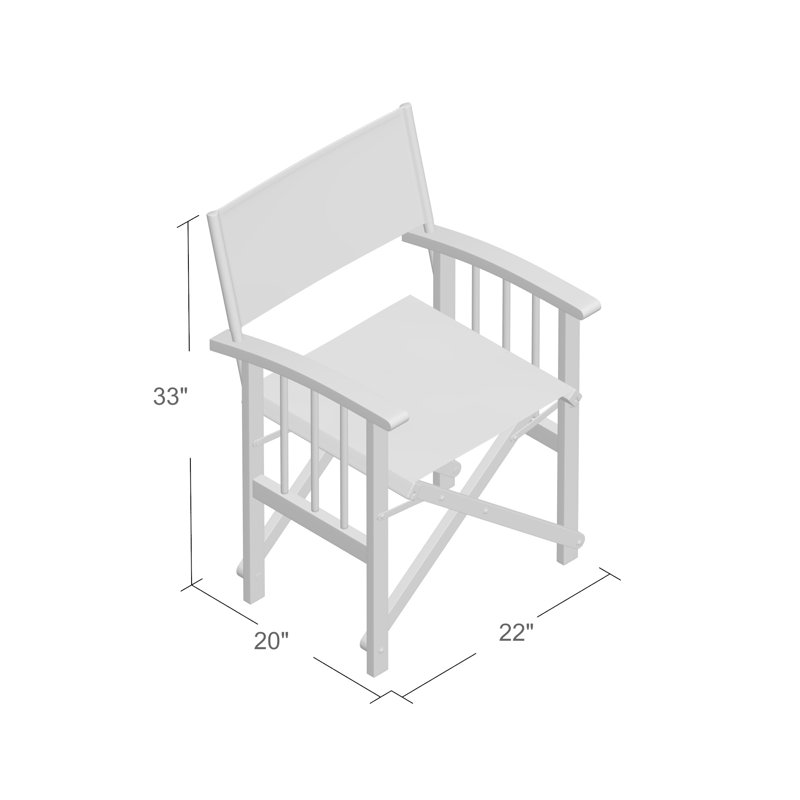 Chaise de patio pliante Blaser, Teinte huile, Ivoire