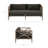 Northlake Outdoor Teak Loveseat In Weathered Gray Flint-123103159