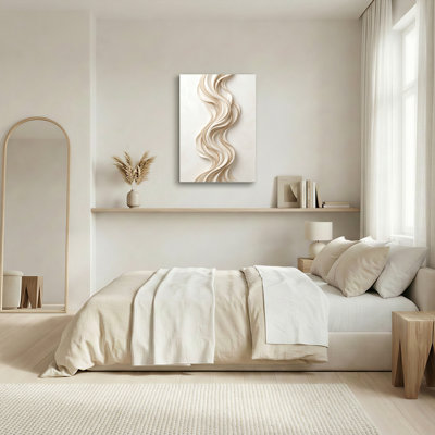 Art mural sur toile Gallery Wrap pour le salon, la chambre à coucher, le bureau ou le vestibule - Décoration murale décorative avec motif à vagues