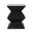 Table d'extérieur en béton léger - motif géométrique, teinte cuivre, 15,06 po x 15,06 po x 20,18 po, et support polyvalent, cuivre, portable