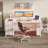 Computer Desk with 4 Drawers, Fabric Drawers Writing Desk-559843282-559843287