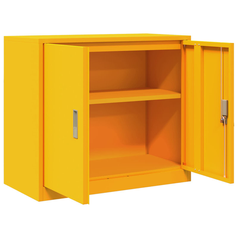 Storage Cabinet, Mustard Yellow