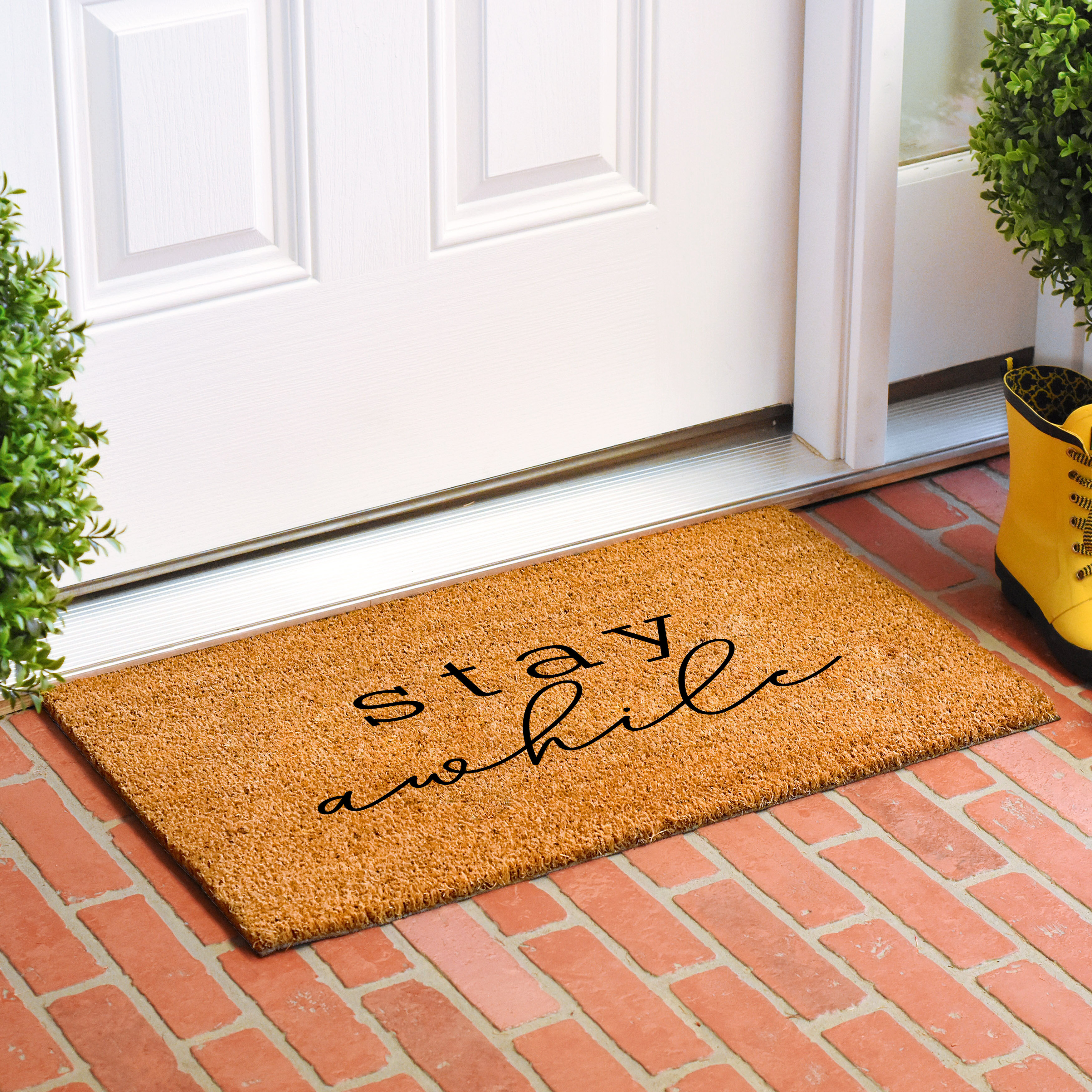 Lark Manor Altarik Non-Slip Geometric Outdoor Doormat & Reviews