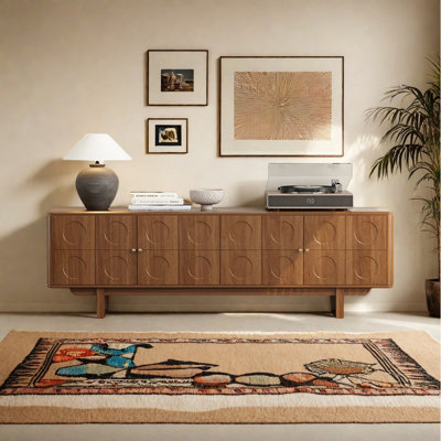 Meuble télé avec rangement de style rétro