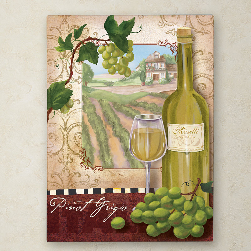 Wine Country II Multicolor Canvas Art 24" x 18"
