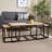 Aneisha Solid Wood and Metal Nest of 3 Coffee Side End Tables