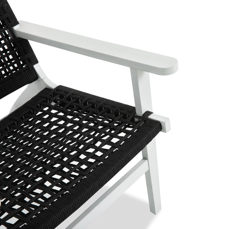 Chaise longue de patio en bois massif avec repose-pieds, Gris