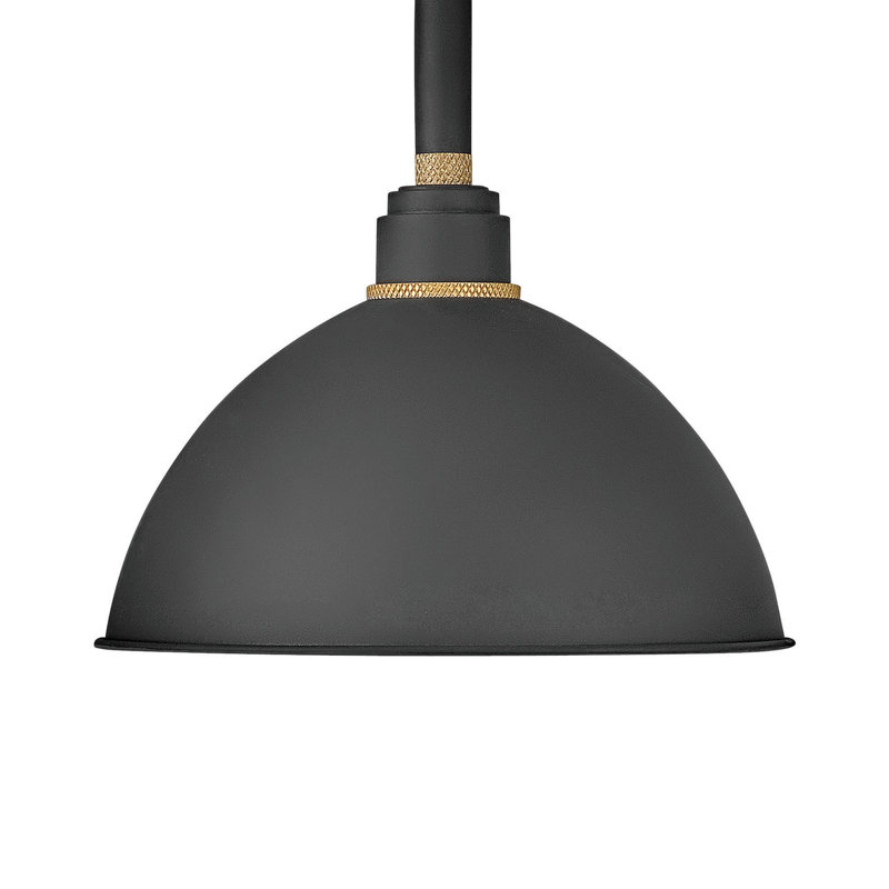 Foundry Wall Mount Outdoor Barn Light, 17" H x 12" W x 24" D, Black