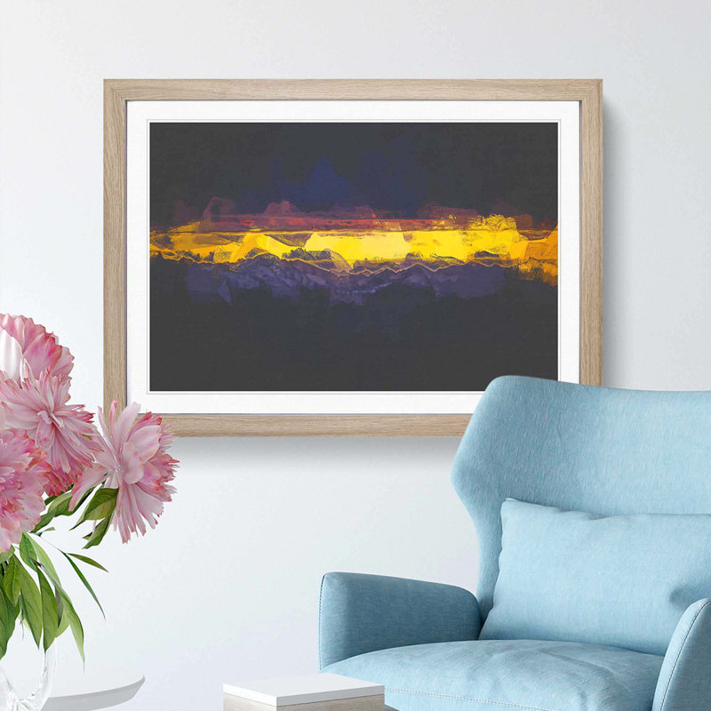 Between the Earth & Sky in Abstract - Picture Frame Graphic Art Print, Oak Framed, 48cm H x 65cm W x 2cm D