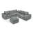 107-inch Boucle L-shaped Sectional Sofa with Moveable Ottoman-2019799387