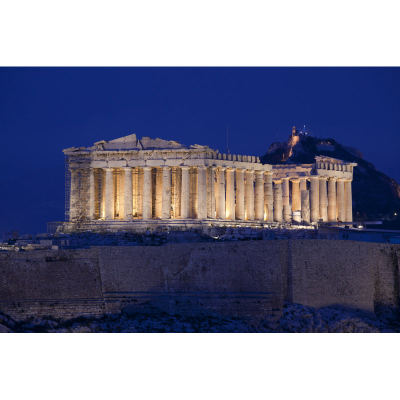 Cadhla Parthenon At Dusk by Zz1969 - Wrapped Canvas Print, 81cm H x 122cm W x 3.8cm D