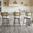 Swivel Upholstered Counter Stools With Rattan Back-970377916-970377907
