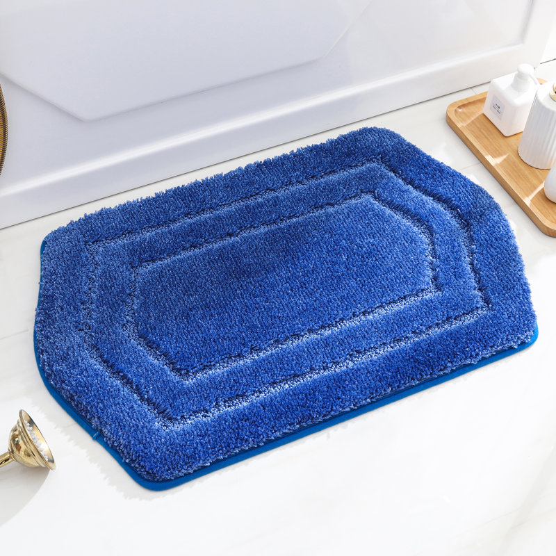 Non-Slip Bath Rug, Blue, 43.2cm W x 68.6cm L