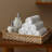 6-Piece 100% Cotton Quick Dry Diagonal Ribbed 6Pcs Towel Set, White