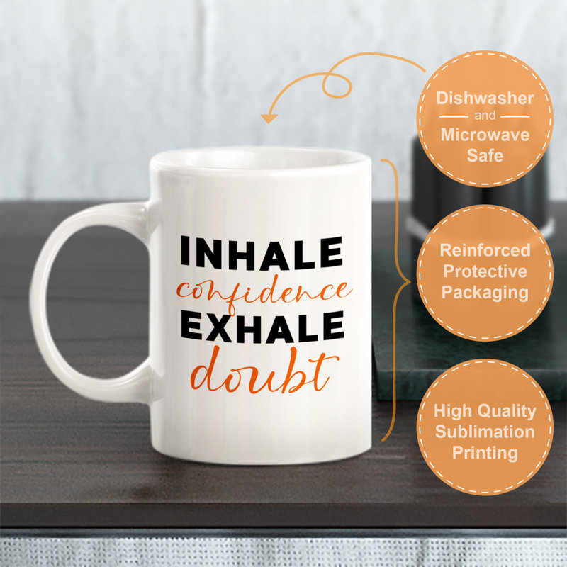 Tasse à café en plastique Inhale Confidence, Ensemble de verres à lait, Plastique polypropylène