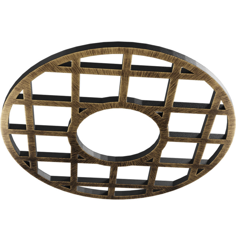 Médaillon de plafond 28 po x 28 po x 10 1/8 po x P 3/4 po O'Neal, H 28 po x l 28 po x P 0,75 po, Laiton antique