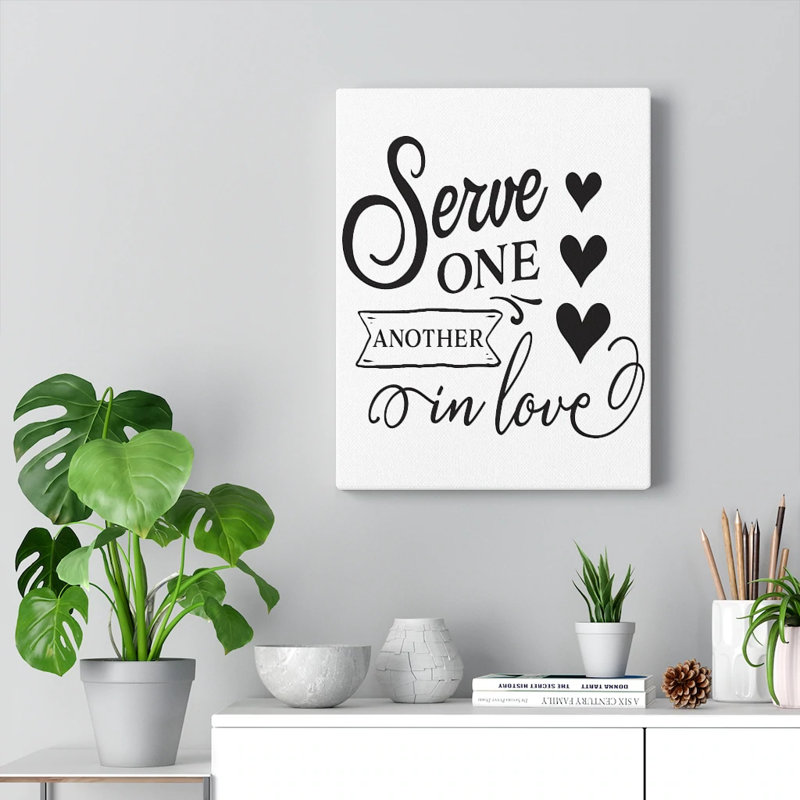 Serve One Another - Wrapped Canvas Print, 41cm H x 30cm W