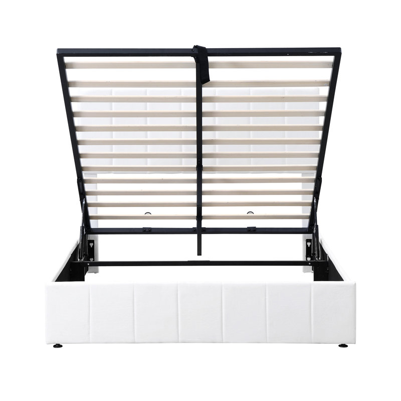Upholstered Platform Bed With A Hydraulic Storage System