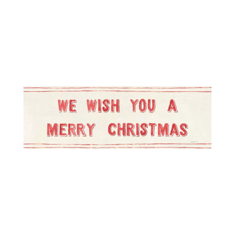 Floursack Holiday Bright Mery Christmas by Danhui Nai - Wrapped Canvas Panoramic Print, 30.48 cm H x 91.44 cm W x 1.91 cm D