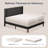 Masad Upholstered Platform Bed with Fabric Wingback Headboard and Wooden Slats-96864903-85699508