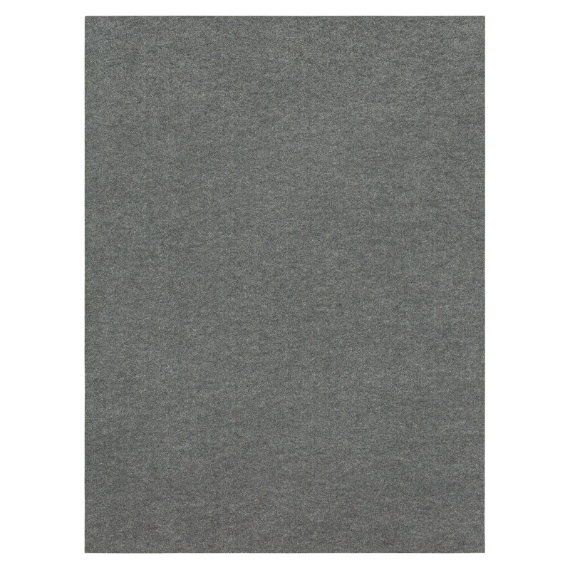 Mohawk Home Spectrum Crosshatch Needle Punch Solid Fog Gray Color Rug