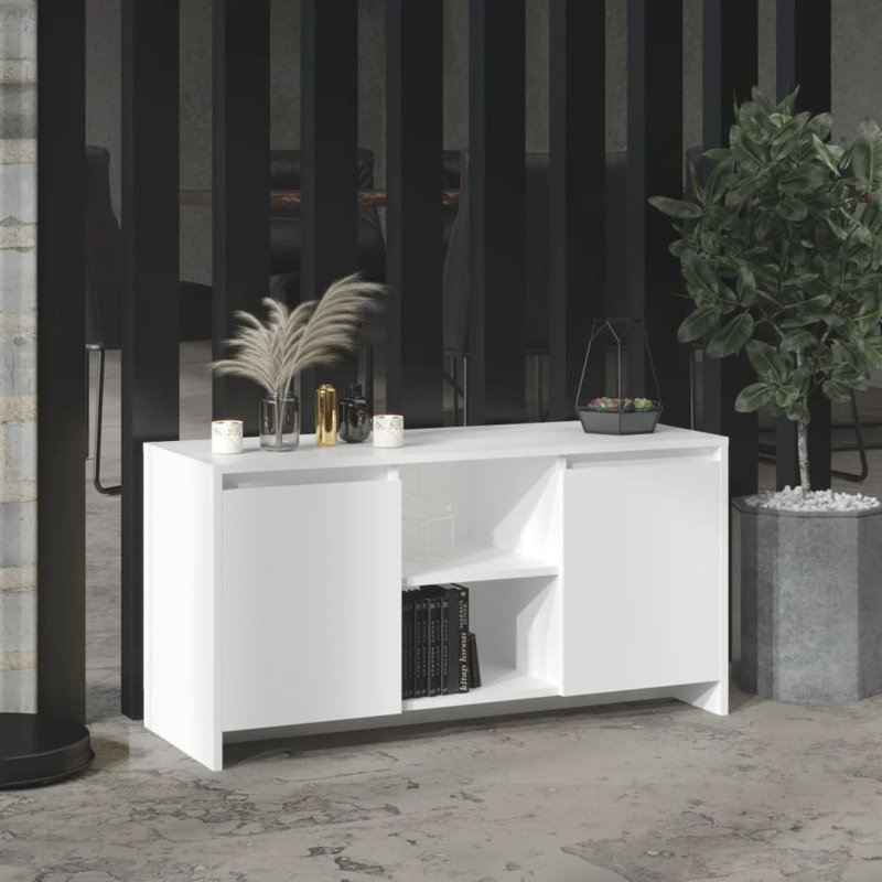 Naila Unfinished TV Stand, White