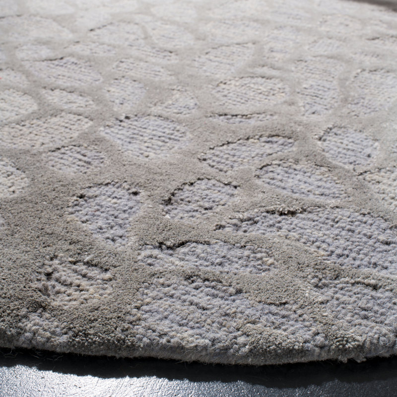 Blossom Hand Hooked Wool, Viscose Abstract Rug, Rectangle 8' x 10'
