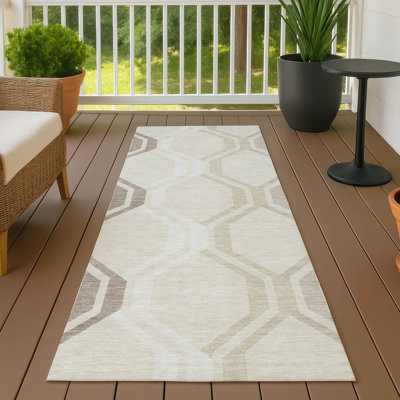 Tapis Mid-Century moderne lavable à la machine intérieur / extérieur Chantille ACN2326