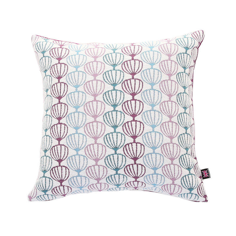Caudle Square Throw Cushion, Purple/Blue/White, 43 x 43cm