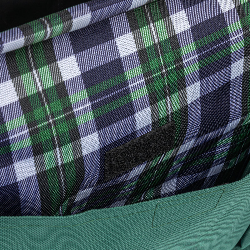 Sac fourre-tout polyvalent avec poches Maiko Krush, Tissu écossais vert