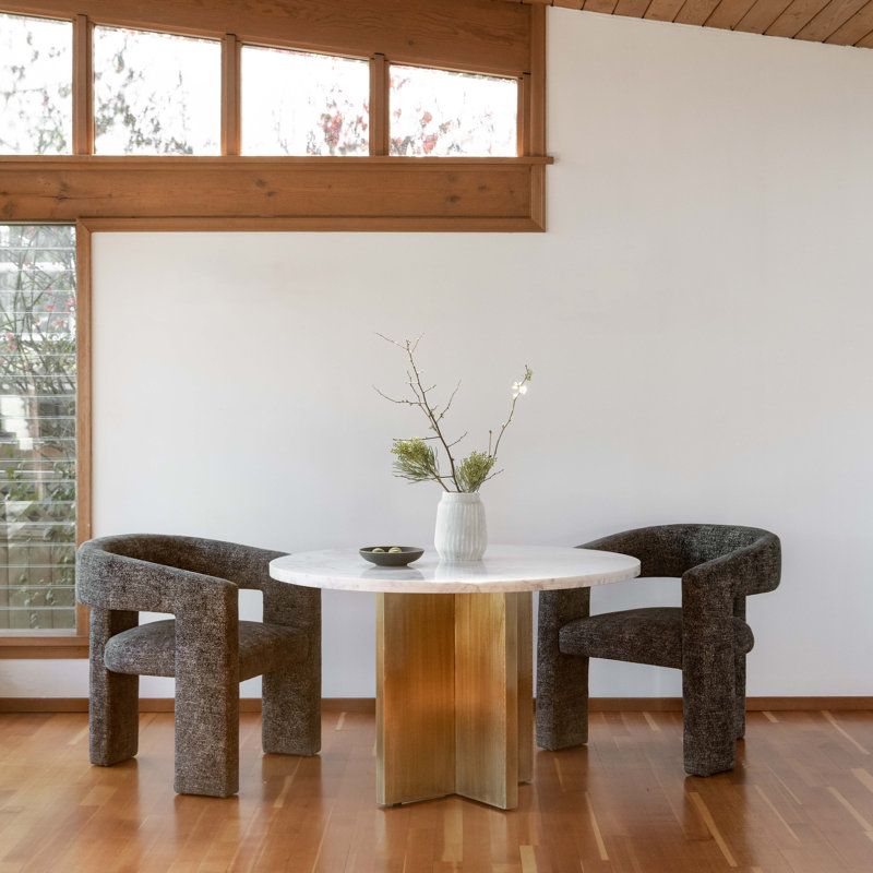 Elo Barrel Chair, Black Multi Boucle