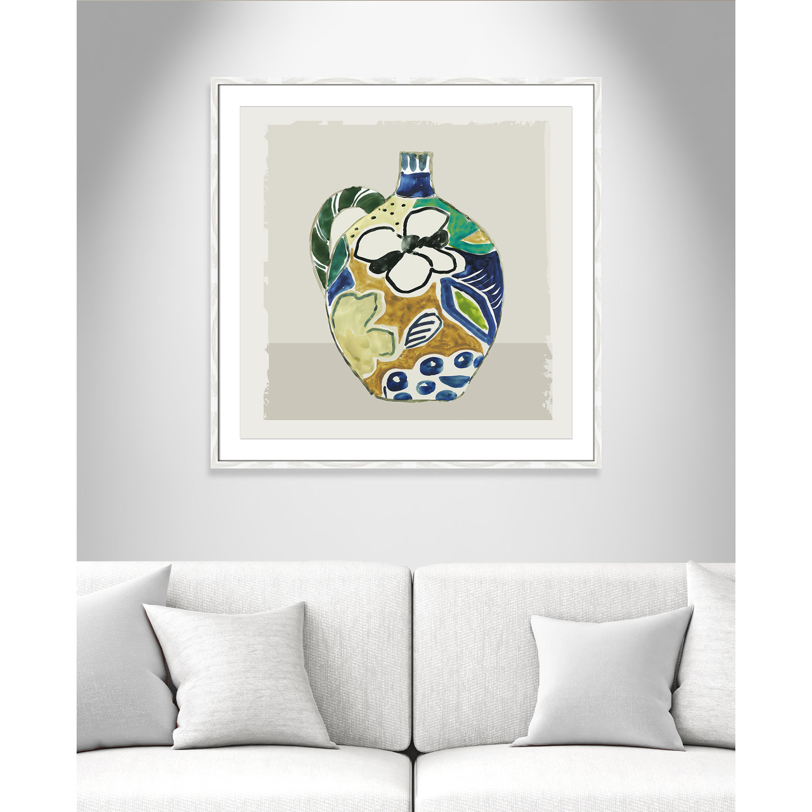 Picasso Vase by Aimee Wilson, 32" H x 32" W x 0.75" D, White