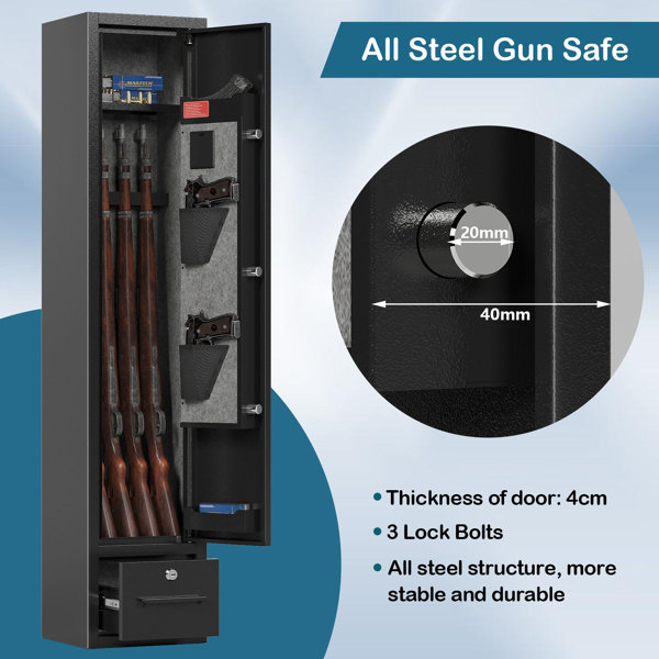 Kaer Gun Safes & Cabinets,Gun Safes for Home Rifle and Pistols,Rifle ...