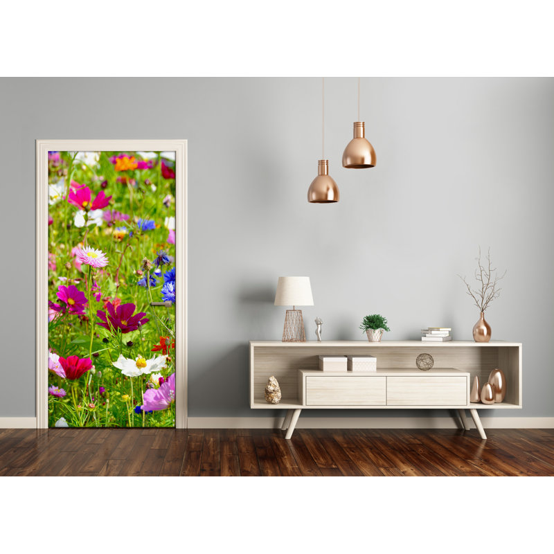 Wild Flowers Door Decal