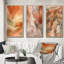 Chocolate Dreams Terra Cotta Abstract - Abstract Painting Art Set Of 3 Pieces-678574846-678574847