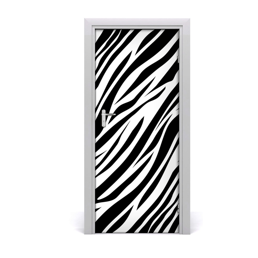 Haus Hintergrund Zebra Tür Aufkleber