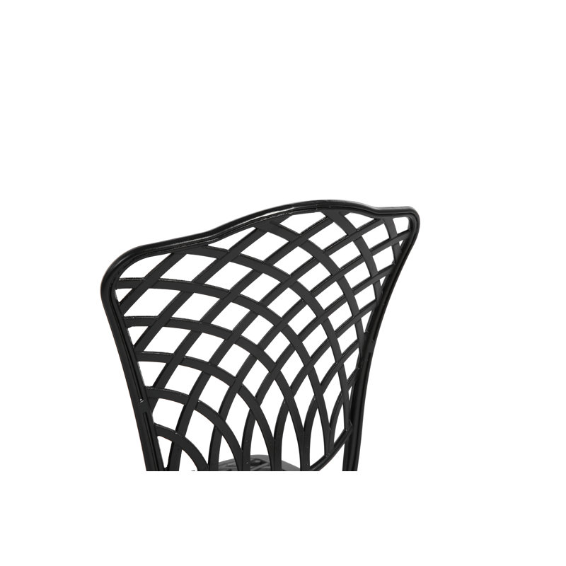 3 Piece Patio Bistro Set, Black
