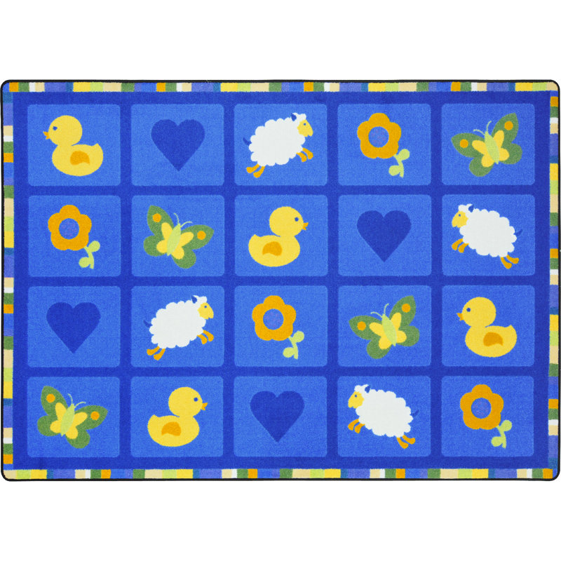 Kid Essentials Spring Things Area Rug, Rectangle 5'4" x 7'8"